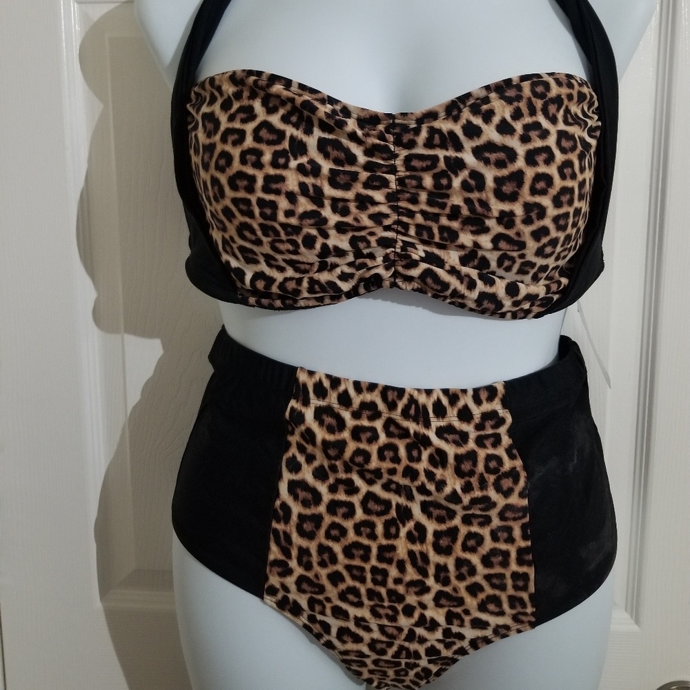 *New* Leopard High Waist Bikini 1x